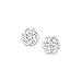 Sterling Silver Polished Celtic Knot Post Back Earrings (10MM Long x 9MM Wide)
