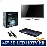 Samsung UN46C8000 46 1080p 3D LED TV, 1080p Resolution, 3D Technology, 3D HyperReal Picture Engine, Touch of Color Design, Kit Includes 2 Pairs of 3D Glasses, BD-C5900 1080p 3D Blu-ray DVD Player, Dig Pro HDMI Cable