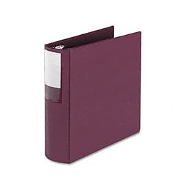 Heavy-Duty Binder With Three Round Rings, 3 Capacity, Mauve