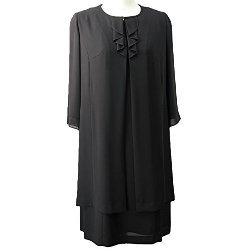 【B-GALLERY】ウォッシャブル前開きワンピース(110522452) ［ブラックフォーマル 喪服 礼服 通年 葬儀 卒業式 葬式 ワンピース］