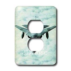 Jet - F-111 Bomber F111 - Light Switch Covers - 2 plug outlet cover