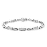 10K White Gold 1.00 Carat Diamond Bracelet