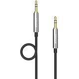 Anker 3.5mm Premium Auxiliary Audio Cable (4ft / 1.2m) AUX Cable for Headphones, iPods, iPhones, iPads, Home / Car Stereos and More (Black)