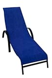 IMAGE OF Terry Lounge Chair Cover, Royal Blue