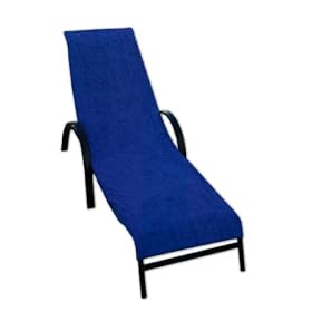 Terry Lounge Chair Cover, Royal Blue
