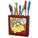 Londons Times Funny Animals Cartoons - Porcupine Safe Sex - Tile Pen Holders-5 inch tile pen holder