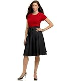 Charter Club Bib-Detail Short-Sleeve Tee & Belted Denim A-Line Skirt