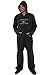 Del Rossa Mens Cotton Onesie, Patriotic Hooded Footed Pajamas