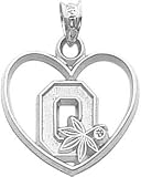 Sterling Silver Ohio State University Heart Charm New