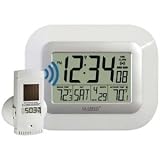 LA CROSSE TECHNOLOGY WS-811561-W DIGITAL WALL CLOCK WITH IN/OUT TEMPERATURE & SOLAR SENSOR