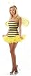 3Pc Ruffled Bumble Bee Tube Dress Head Piece Wing