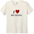 I LOVE MICHIGAN - BigBoyMusic Youth Designs - White T-shirt