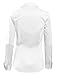 LE3NO Womens Lightweight Button Down Shirt with Stretch White