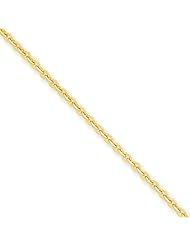 2.2mm, 14 Karat Yellow Gold, Cable Chain - 9 inch