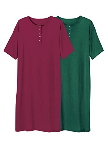 Henley Nightshirts 2-pack| Fits sizes S-L