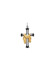 24.25 X 15.25 mm St. Andrew Cross in Sterling Silver