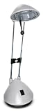 White Halogen Desk Lamp with Integrated Switch Button