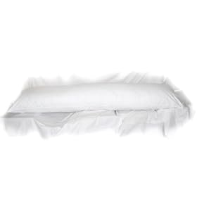 SofTouch BODY-NECK, BACK & LEG SUPPORT- Extra Loft Down Alternative BOLSTER Pillow (19x36 inches)+FREE PAIR OF SLUMBER DOWN PILLOW COVER-WHITE