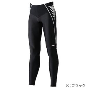 【クリックで詳細表示】アシックス インナーマッスル 腰バランスLタイツ XA3503 ブラック×シルバー(9010)/S