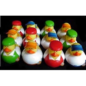 One Dozen (12) Golf Golfer Golfing Rubber Ducky Ducks Duckie