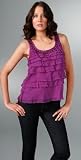 DKNY Sleeveless Ruffled Blouse
