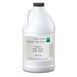 Vegan Organic Citrus Blast Body Wash Bulk - 64 oz (Half Gallon) * Blend of Citrus Essential Oils * Organic Shower Bath Wash * Orange Lemon Grapefruit Essential Oils Used * Made in USA
