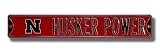 NEBRASKA CORNHUSKERS HUSKER POWER w/ N logo AUTHENTIC METAL STREET SIGN (6 X 36)