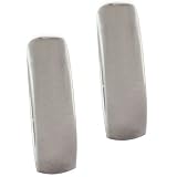 Sterling Silver Polished Rectangle Earrings