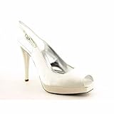 Martinez Valero Women's Rita Platform Slingback,Ivory,11 M US