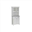 Home Styles Steel Top Buffet server and 2-Door Panel Hutch in White