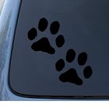 PAW PRINTS - Puppy Dog - Car, Truck, Notebook, Vinyl Decal Sticker #1099 | Vinyl Color: Black
