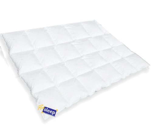 Childrens Toyshop  Küche & Haushalt : Daunendecke PRO SLEEP warm, 4x6 Karos, 155x220 cm, 1200 gr
