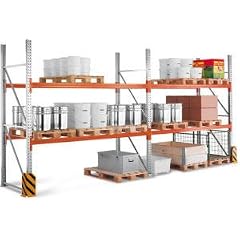 Palettenregal,Grund,HxBxT 2700x2700x1100mm,Tragl./Palette 800kg,3