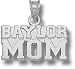 Baylor Bears Solid Sterling Silver ''BAYLOR MOM'' Pendant