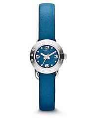 Marc By Marc Jacobs Amy Mini Silver Tone Teal Leather Watch MBM1289