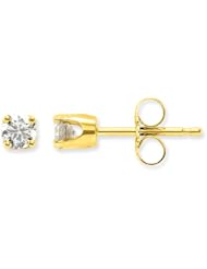 14k Yellow Gold G-H SI2 Diamond Complete Diamond Stud Earrings. Wt- 0.256ct