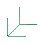 創建　ビニール　各種カラー　カラージョイナー　出隅　入隅　カラー出隅12　2.73ｍ（商品コード：35021/色木目調)