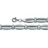 14k White Gold Bracelet-stampato, 7.25