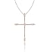 14K Pink Gold 1/5 ct. Diamond Cross Pendant with Chain