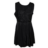 BlackDotsClassicSleevelessKneeLengthDress