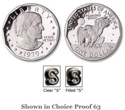 1979-S Susan B. Anthony (Clear 'S')