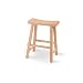 International Concepts 1S-682 24-Inch Saddle Seat Stool, Unfinished