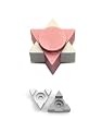 Star of David Travel Candleholders - Pink - by Agayof