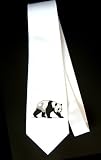 Party Decoration Necktie with endangered, captivity, giant, mammal, China, zoo, panda, animal, Chinese, species