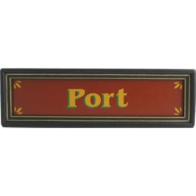 Port Framed Nautical Sign Measures 5.5x18