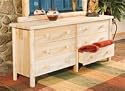 6 drawer Cedar Log Dresser