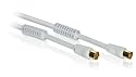 Philips SWV 2916 W/10 Koaxial Kabel (9,52 mm Stecker-9,52 mm Buchse) 75 dB 3,0 m weiß