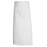 Fiumara Culinary Bar Apron- White 33" Length by 32" Wide