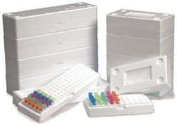 FreezerRack, Microtubes, 100 Slot, Wht, PK10