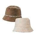 Handcut Faux Fur Shearling Bucket Hat Putty